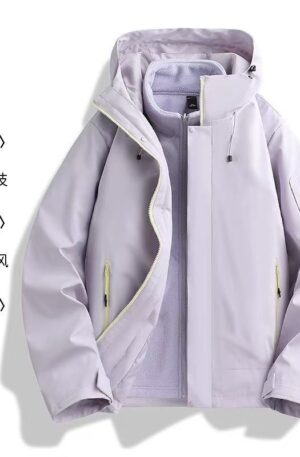 Triple Proof Waterproof Windproof 3 In 1 Removable Fleece Lined Hooded Jacket