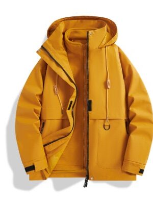 Detachable Liner 3 in 1 Waterproof Windproof Hooded Outdoor Jacket