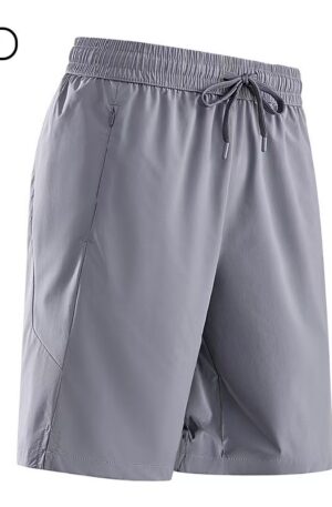 Light UV Protection Quick Dry Bermuda Shorts With Secure Zipper Side Pockets, Drawstring Waist Knee-Length Casual Shorts For Gym Running Hiking Daily Travel Men Women Couple Matching